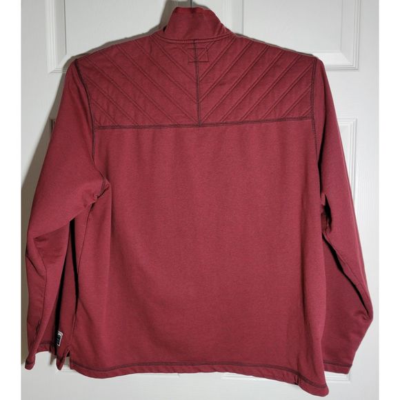 G. H. Bass & Co. Men's XXL Quarter Zip Pull Over Long Sleeve Red Shirt Pre-Owned - Picture 3 of 10
